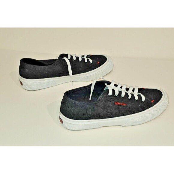NEW Women's Superga Black with Red Stitching EU Size 41 ( US 9.5) - Picture 4 of 7